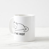 Cute Lazy Cat “Let Me Rest” Mug コーヒーマグカップ (正面左)