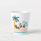 Cute lazy panda カフェラテマグ (正面)