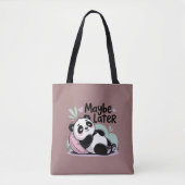 Cute Lazy Panda – “Maybe Later” Relaxing Panda トートバッグ (正面)