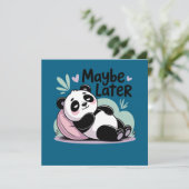 Cute Lazy Panda – “Maybe Later” Relaxing Panda 招待状 (スタンド正面)