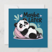 Cute Lazy Panda – “Maybe Later” Relaxing Panda 招待状 (正面)