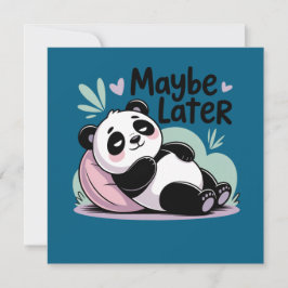 Cute Lazy Panda – “Maybe Later” Relaxing Panda 招待状