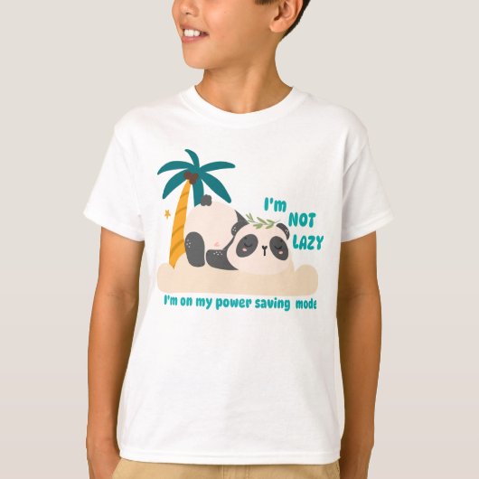 Cute lazy panda tシャツ (正面)