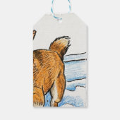 Cute "Leap Into Love" Shiba Inu Valentine's Day  ギフトタグ (裏面)