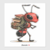 Cute Learning Ant Sticker シール (シート)