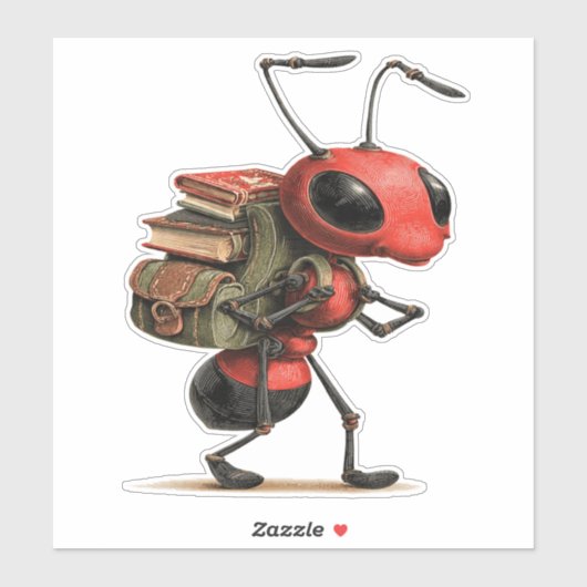 Cute Learning Ant Sticker シール (シート)