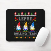 Cute Lefse Rolling Team Norwegian Gnomes Ugly Xmas マウスパッド (マウス)