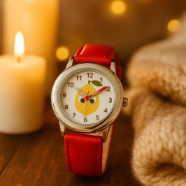 Cute Lemon Character with Googly Eyes  腕時計