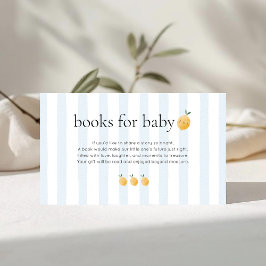 Cute Lemon Citrus Baby Shower Books For Baby エンクロージャーカード