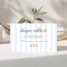 Cute Lemon Citrus Baby Shower Diaper Raffle