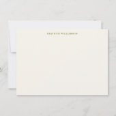 Cute Lemon Fruit Watercolor Pattern Personalized ノートカード (正面)