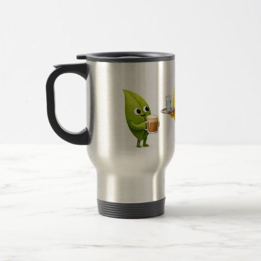Cute Lemon Tea Friends – Classic Mug トラベルマグ (左)