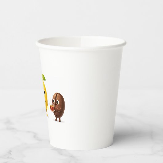 Cute Lemon Tea Friends – Takeaway Paper Cup Design 紙コップ (左)