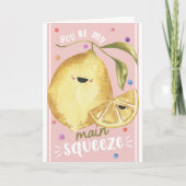 Cute Lemon Valentine’s – You’re My Main Squeeze カード (正面)