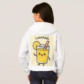 Cute Lemonade Drink Cartoon White Hoodie (裏面フル)