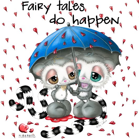 Cute Lemur Love Message - Hand-Drawn Valentine マグカップ