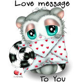 Cute Lemur Love Message - Hand-Drawn Valentine マグカップ