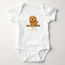 Cute Leo Lion Zodiac Baby Bodysuit - Born to Shine ベビーボディスーツ
