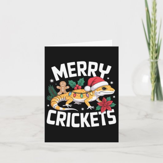 Cute Leopard Gecko Christmas Pun  カード (正面)