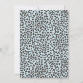 Cute Leopard Safari Boy Baby Shower 招待状 (裏面)