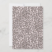 Cute Leopard Safari Girl Baby Shower 招待状 (裏面)