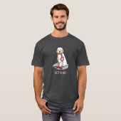 Cute Let's Go! Walk Clumber Spaniel Dog (lemon 1) Tシャツ (正面フル)