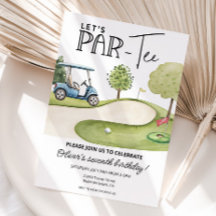 Cute Let's Par-Tee Golf Birthday party, any age