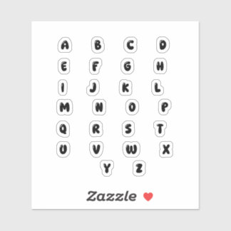 Cute Letter Alphabet Sticker | letter sticker  シール