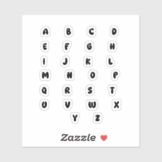 Cute Letter Alphabet Sticker | letter sticker  シール (シート)