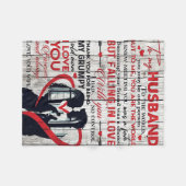 Cute Letter for Husband | To My Husband Present フリースブランケット (正面(横))