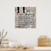 Cute Letter To Husband | Lovely Gift ポスター (キッチン)