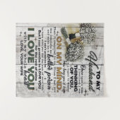 Cute Letter To Husband | Lovely Gift | Father Day タペストリー (正面(横))