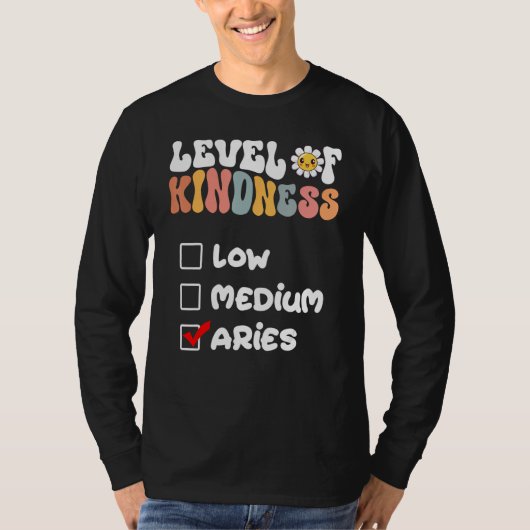 Cute Level of Kindness Aries Zodiac Sign Daisy Flo Tシャツ (正面)