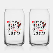 Cute "Life is Better with Dance" for Dancers ガラス缶 (裏面)