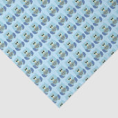 Cute Light Blue Owl Pattern  薄葉紙 (詳細)