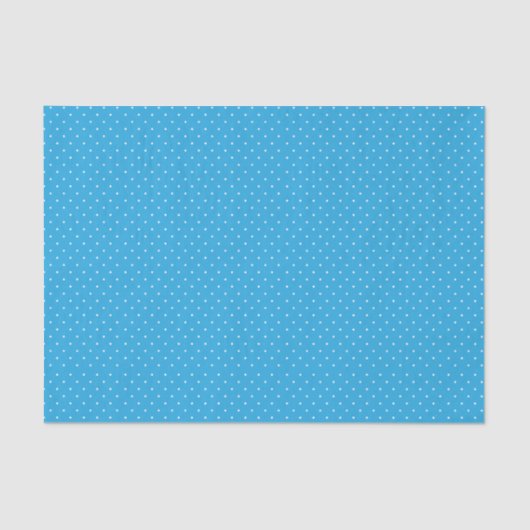 Cute Light Blue Polka Dot Pattern 薄葉紙 (正面)