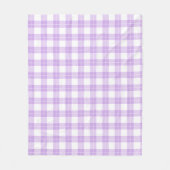 Cute Light Purple Plaid Simple Classic  フリースブランケット (正面)
