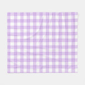 Cute Light Purple Plaid Simple Classic  フリースブランケット (正面(横))