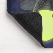 Cute lightning bug firefly cartoon illustration マウスパッド (コーナー)