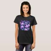 Cute Lilac Flower Butterfly Illustration Tree Wome Tシャツ (正面フル)