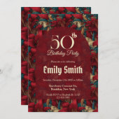 Cute Lilies Inspired Summer Party 招待状 (正面/裏面)