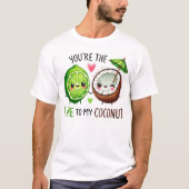 Cute Lime and Coconut Friendship Design Tシャツ (正面)