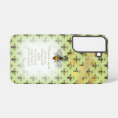 Cute Lime Green Gold Bee Matrix Faith Queen Bee Samsung Galaxyケース (裏面横)