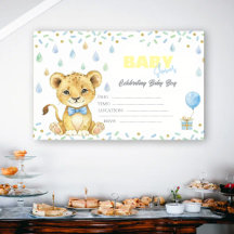 Cute Lion Baby Shower Invitation – Personalized 