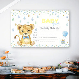 Cute Lion Baby Shower Invitation – Personalized  招待状