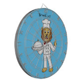 Cute lion chef cartoon illustration  ダーツボード (正面左)