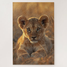 Cute Lion Cub Wildlife Jigsaw Puzzle ジグソーパズル