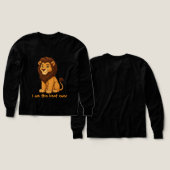 Cute lion kids sweatshirt "I am the best ever" (デザイン 正面＆背面)