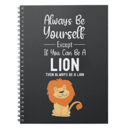 Cute Lion Lover Gifts Quote Funny Animal Humor ノートブック