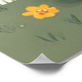 Cute Lion Nursery Wall Art Jungle ポスター (角)